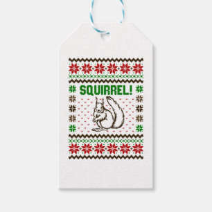 Squirrel Attacks The Griswold Family Ugly Sweater Gift Tags