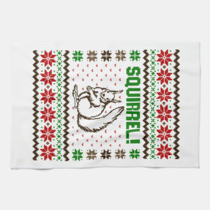 Squirrel Attacks The Griswold Family Ugly Sweater  Kitchen Towel