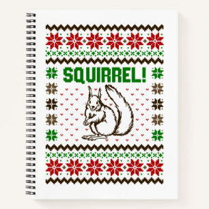Squirrel Attacks The Griswold Family Ugly Sweater  Notebook