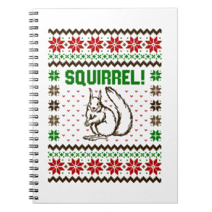Squirrel Attacks The Griswold Family Ugly Sweater Notebook