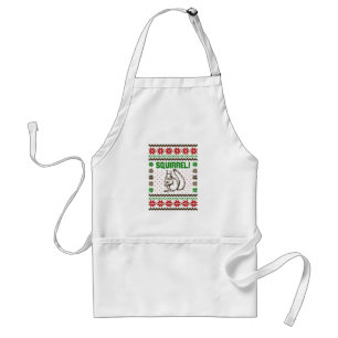 Squirrel Attacks The Griswold Family Ugly Sweater  Standard Apron