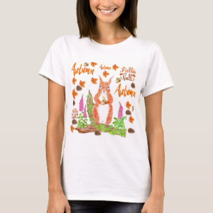  Squirrel Autumn  T-Shirt