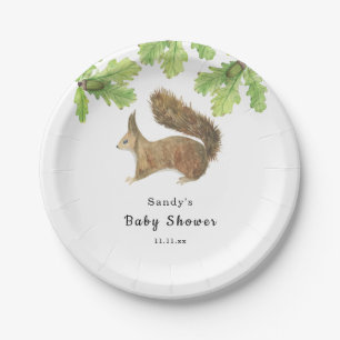 Squirrel - Baby Shower Paper Plate