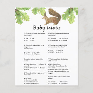 Squirrel - Baby Trivia Baby Shower Game