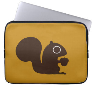 Squirrel - Background Colour is Customizable Laptop Sleeve