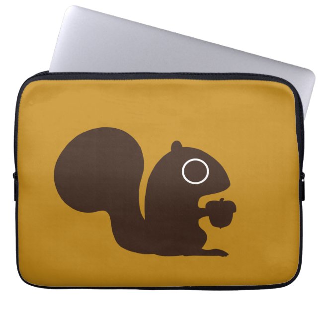 Squirrel - Background Colour is Customizable Laptop Sleeve (Front)