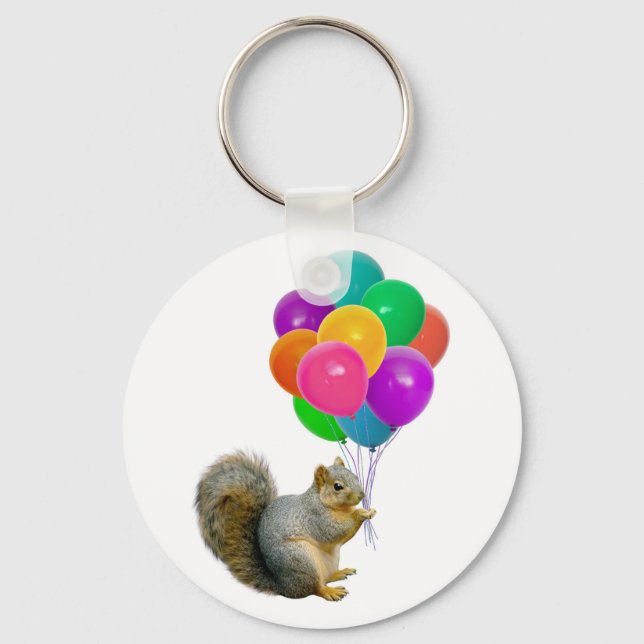 Squirrel Balloons Keychain (Front)