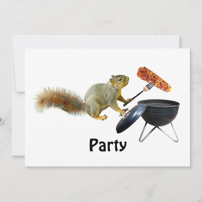 Squirrel BBQ Invitation (Front)