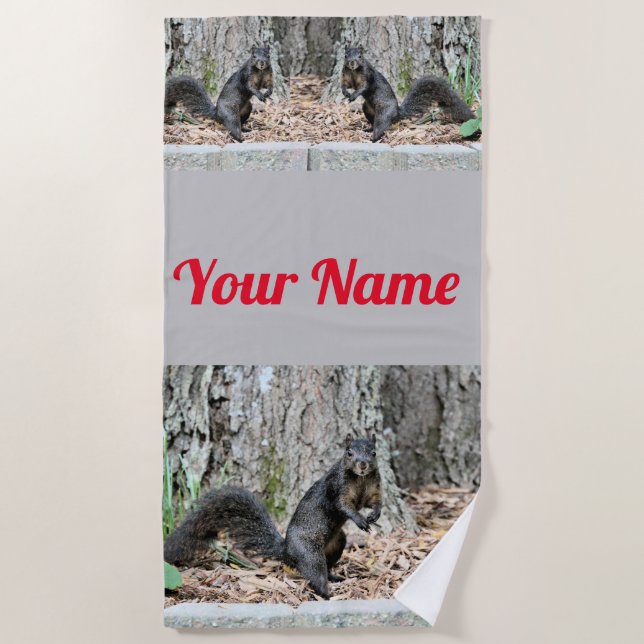 Squirrel Beach Towel (Front)