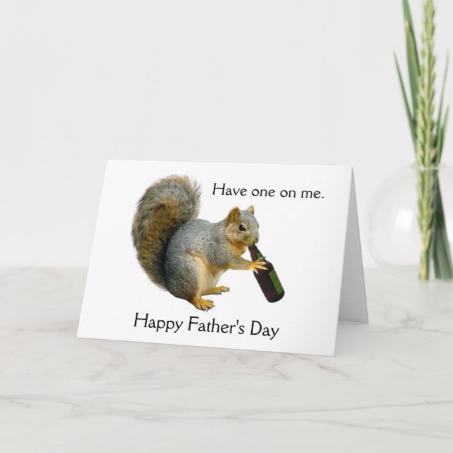 Squirrel Beer Father's Day Card (Front)