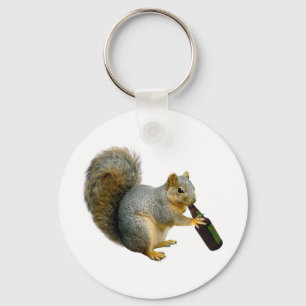 Squirrel Beer Keychain