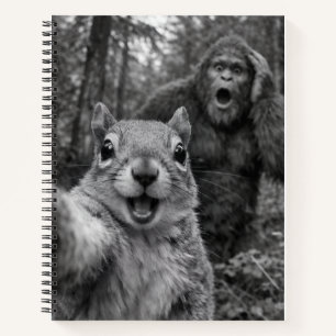 Squirrel Bigfoot Surprised Selfie Notebook