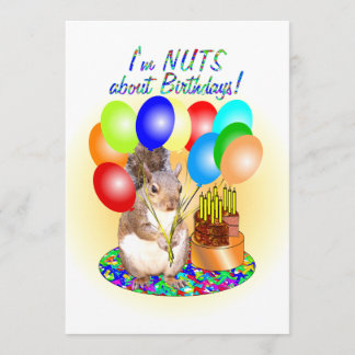 Squirrel Birthday Card