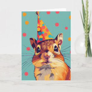 Squirrel Birthday Party Greeting Card