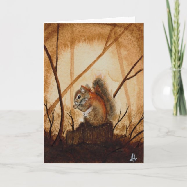 Squirrel Blank Greeting Card (Front)