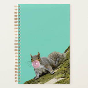 Squirrel Blowing a Bubblegum Bubble Animal Photo Planner