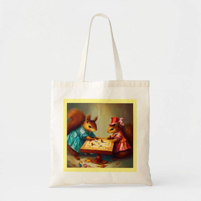 Squirrel Board Game Tote Bag (Front)
