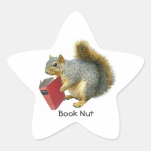Squirrel Book Nut Sticker