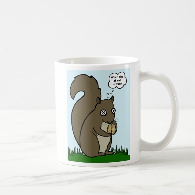 Squirrel & "Brain Nut" Mug (Right)
