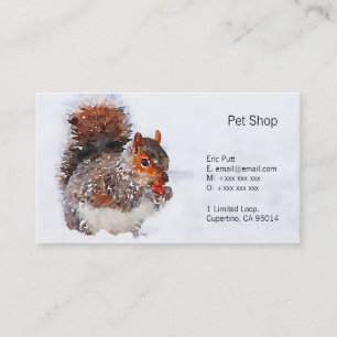 Squirrel Business Cards, 3.5" x 2.0", 100 pack Business Card