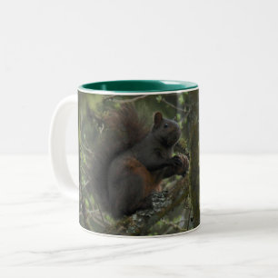 squirrel camo Two-Tone coffee mug