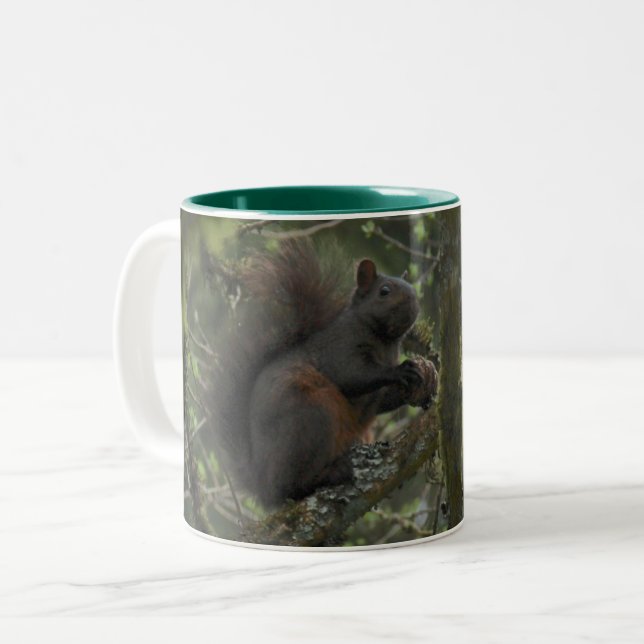 squirrel camo Two-Tone coffee mug (Front Left)
