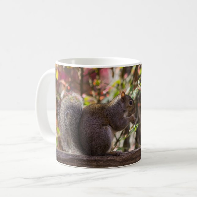 Squirrel Chow Time Coffee Mug (Front Left)