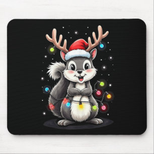 Squirrel Christmas 2024 With Lights & Holiday Mouse Pad