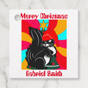 squirrel christmas gifts, personalized name  favour tags