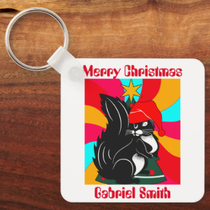 squirrel christmas gifts, personalized name keychain