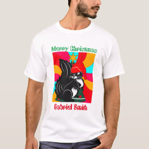 squirrel christmas gifts, personalized name T-Shirt