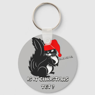 squirrel christmas, is it christmas ? keychain