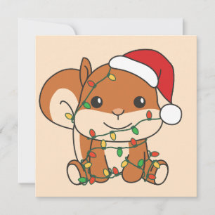 Squirrel Christmas Winter Animals Holiday Squirrel Card