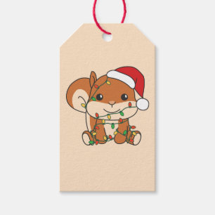 Squirrel Christmas Winter Animals Holiday Squirrel Gift Tags