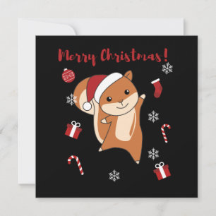 Squirrel Christmas Winter Animals Invitation
