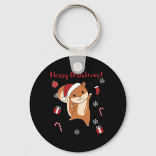 Squirrel Christmas Winter Animals Keychain