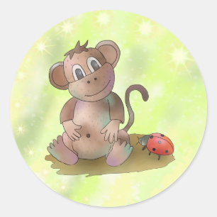 squirrel classic round sticker