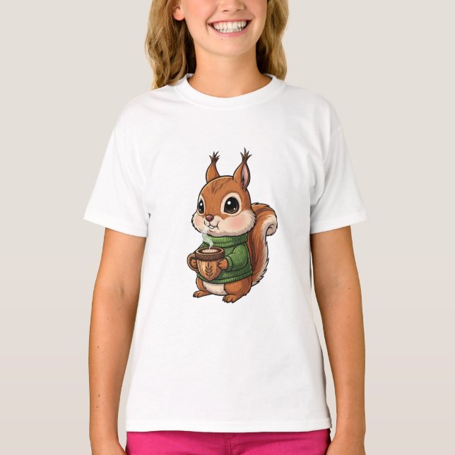 Squirrel Coffee Cozy Sweater Kids (Front)