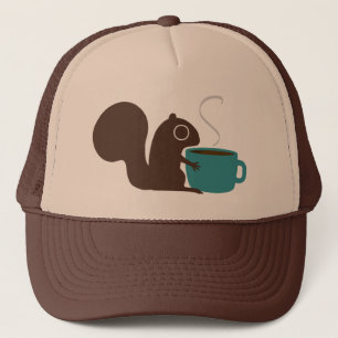 Squirrel Coffee Lover Trucker Hat