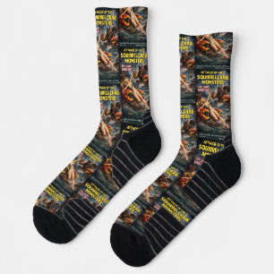 Squirrel Crab Monsters Socks