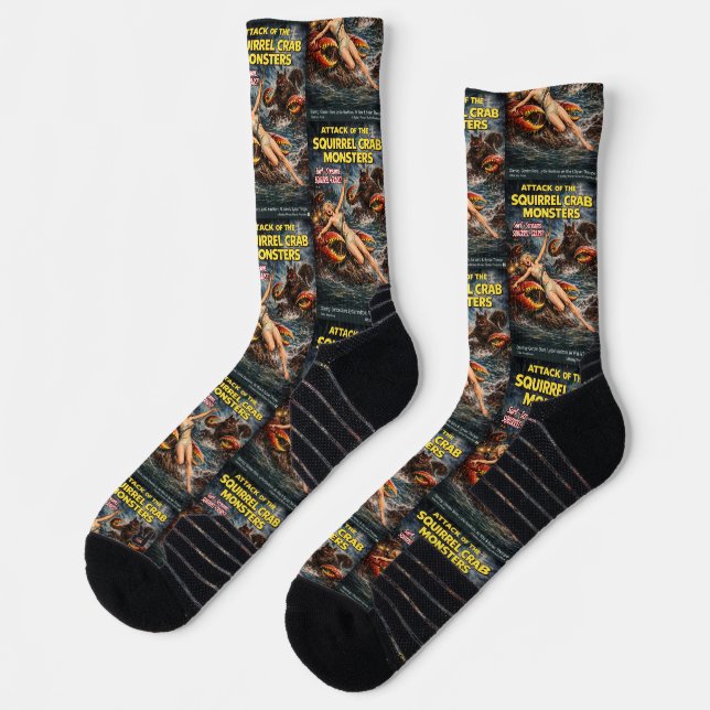 Squirrel Crab Monsters Socks (Left)