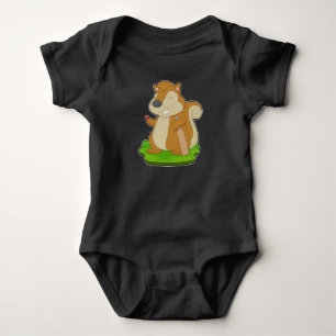 Squirrel Cricket Cricket bat Baby Bodysuit