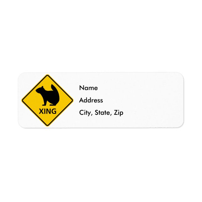 Squirrel Crossing Highway Sign (Front)