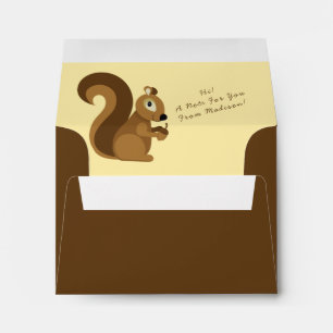 Squirrel Cute Kid's Woodland Envelope