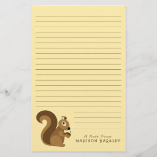 Squirrel Cute Kid's Woodland Stationery