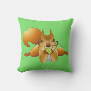 SQUIRREL CUTE THROW PILLOW