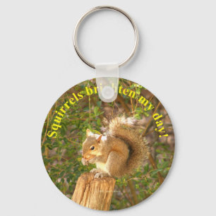 Squirrel Day Brightener Keychain