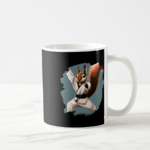 Squirrel Doing Karate Kick Black Belt Martial Arts Coffee Mug