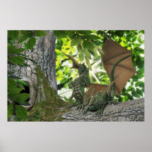 Squirrel Dragons Poster