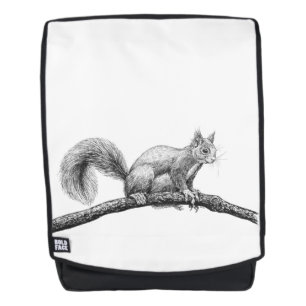 Squirrel drawing backpack